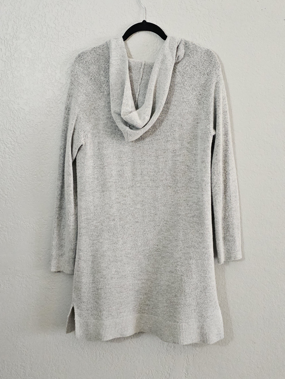 Old Navy Open Front Cardigan W/Hood Light Gray Womens Small Oversized - Picture 6 of 7